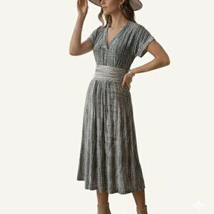 Deletta by Anthropologie Checkered Midi Dress